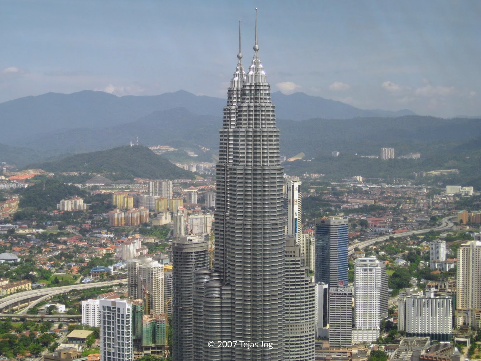 Petronas Twin Towers seen from Menara Kuala Lumpur