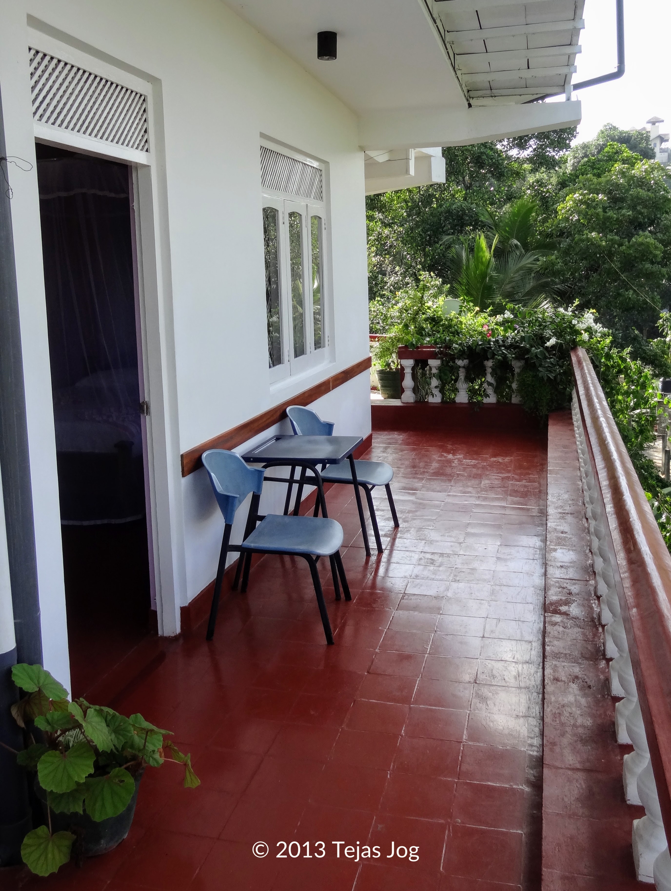 Verandah at our guesthouse in Kandy