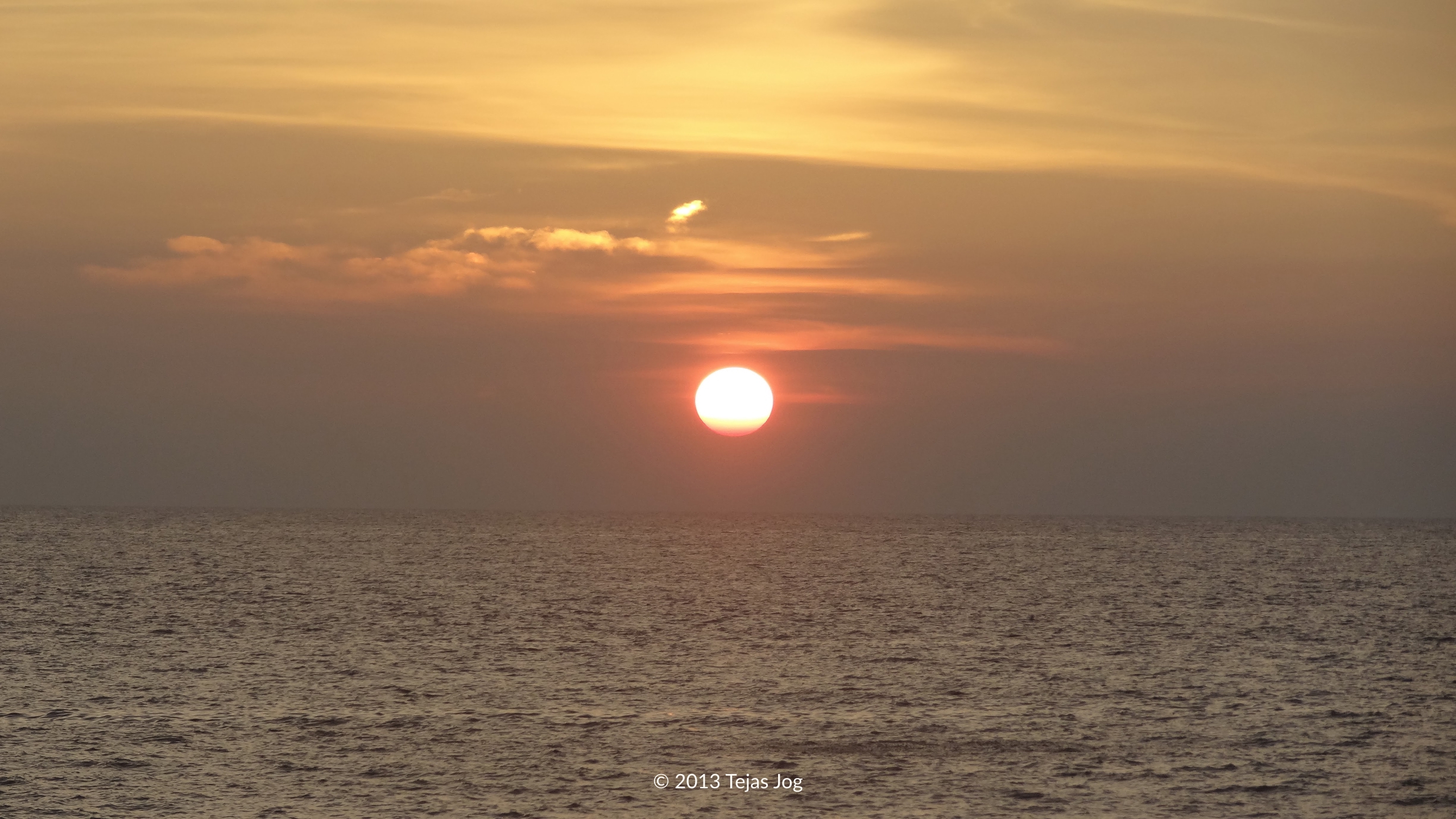 The final glow of the sunset