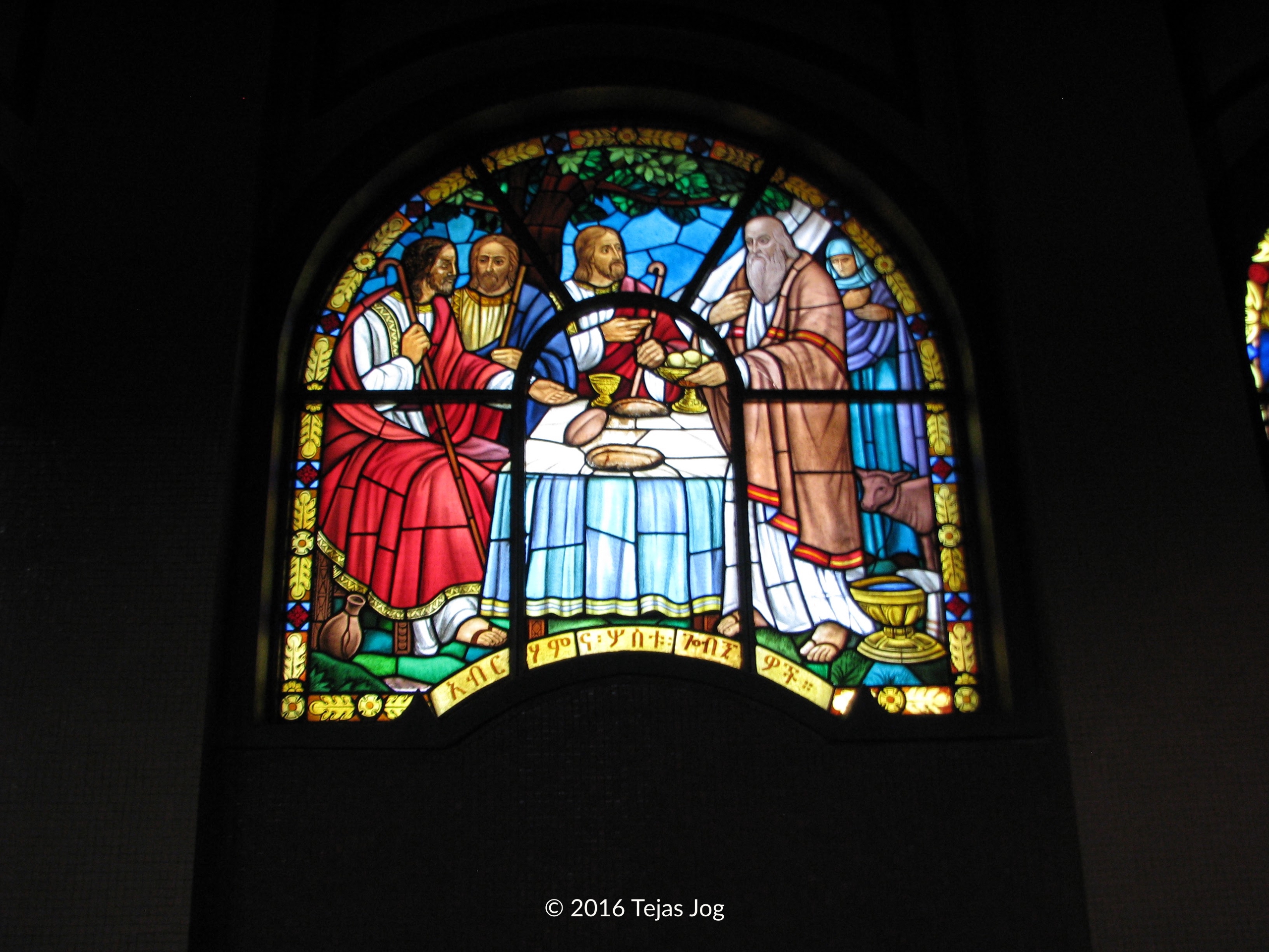 Stained glass windows at Holy Trinity Cathedral