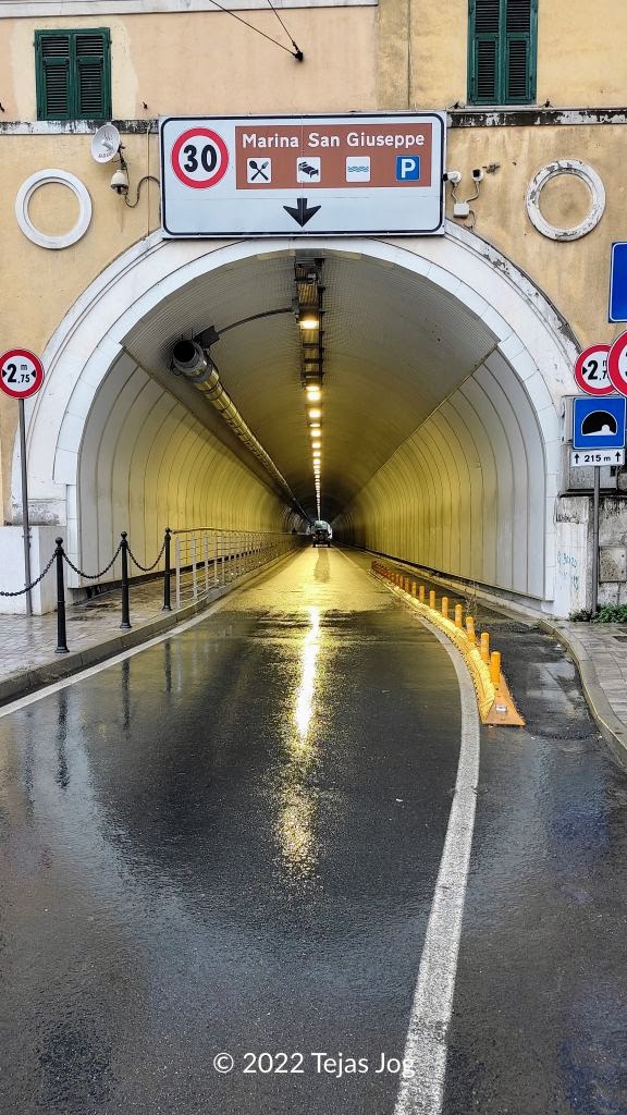 Tunnel to Cala del Forte marina