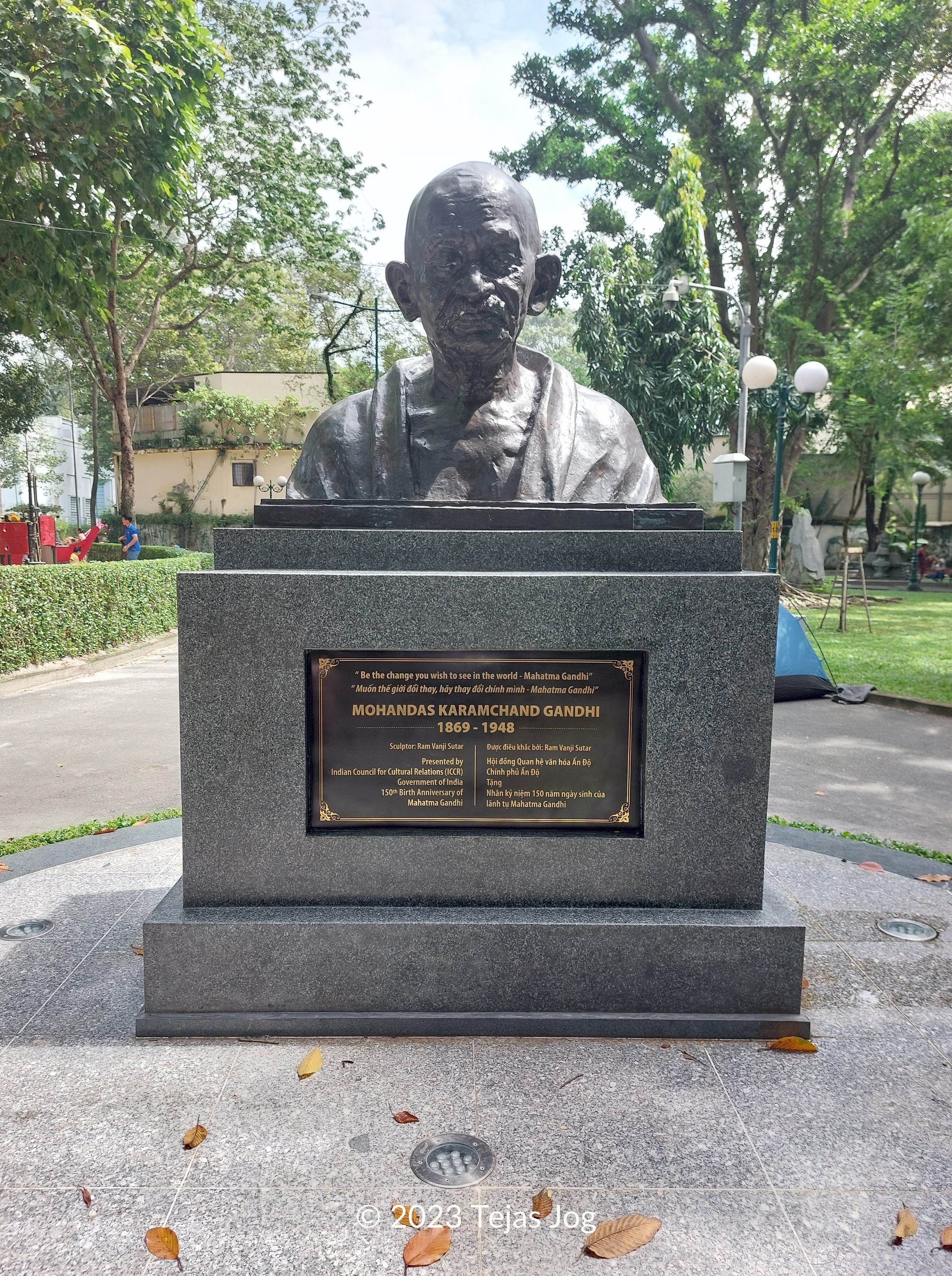 Mahatma Gandhi Bust at Tao Dan Park