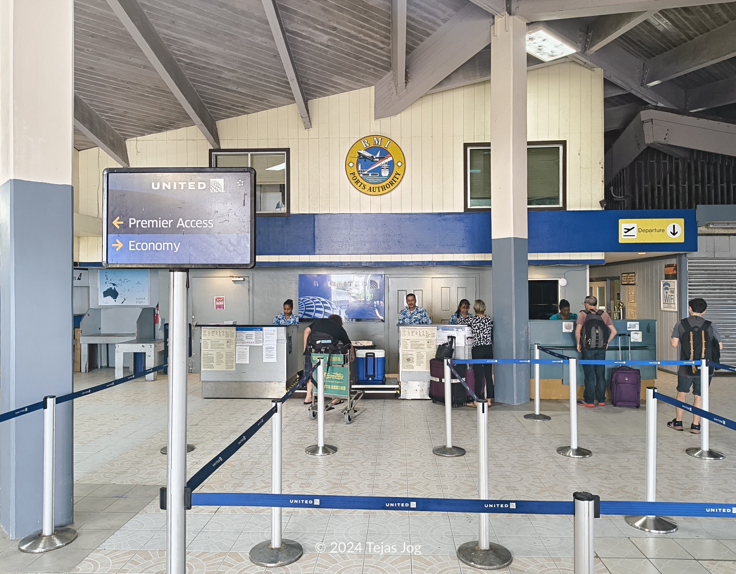 Departure area at Amata Kabua International Airport