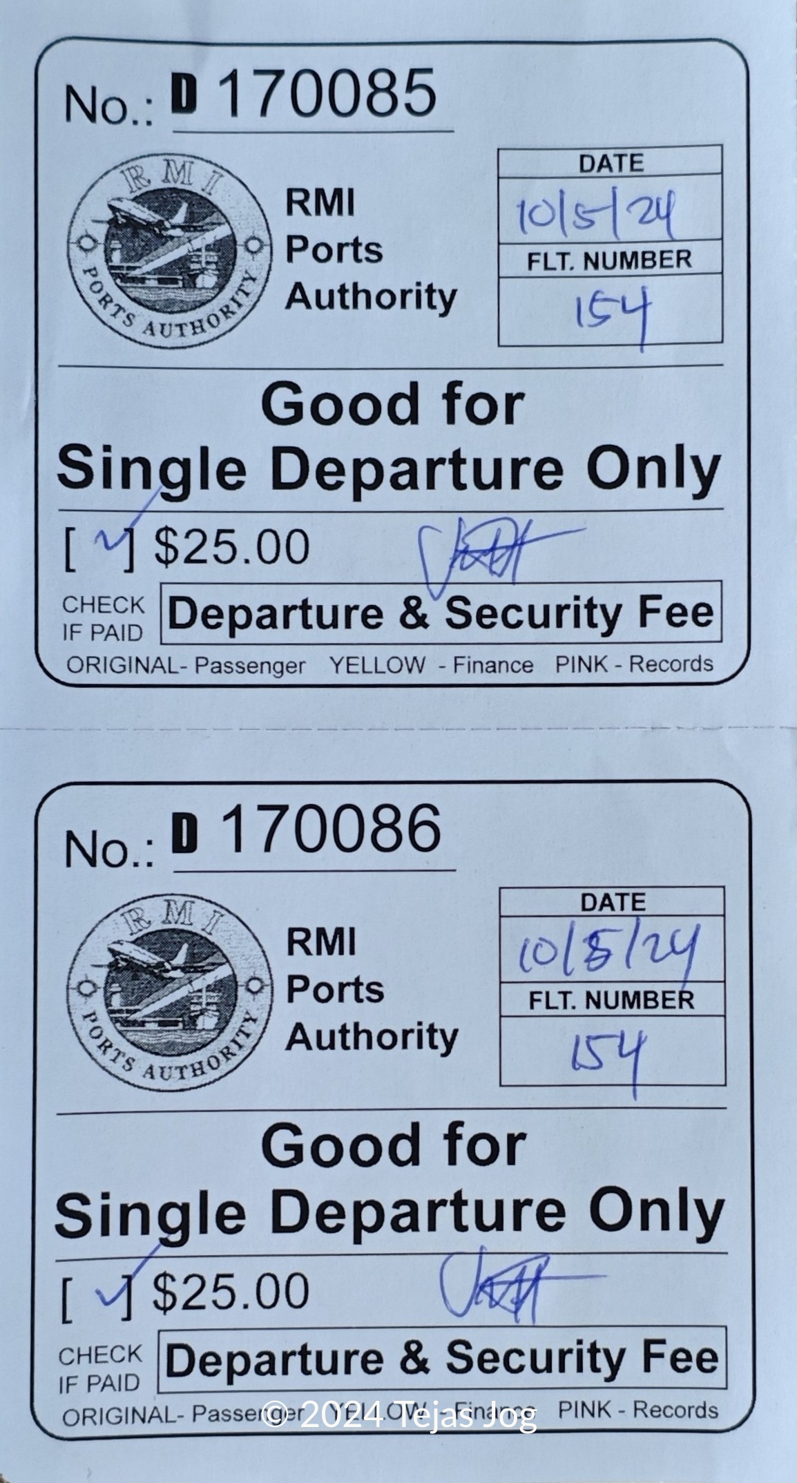 Departure & Security Fee
