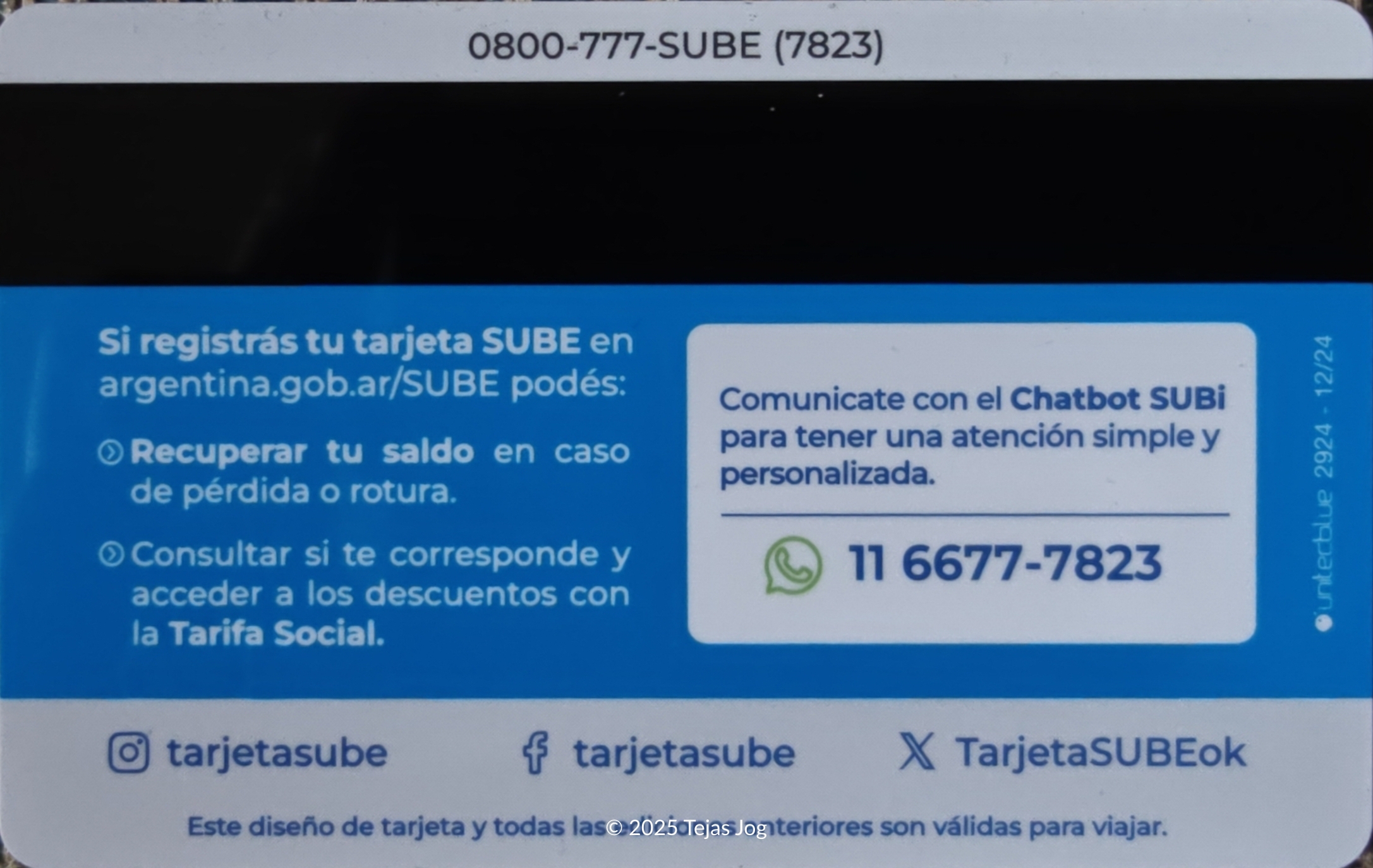 SUBE card