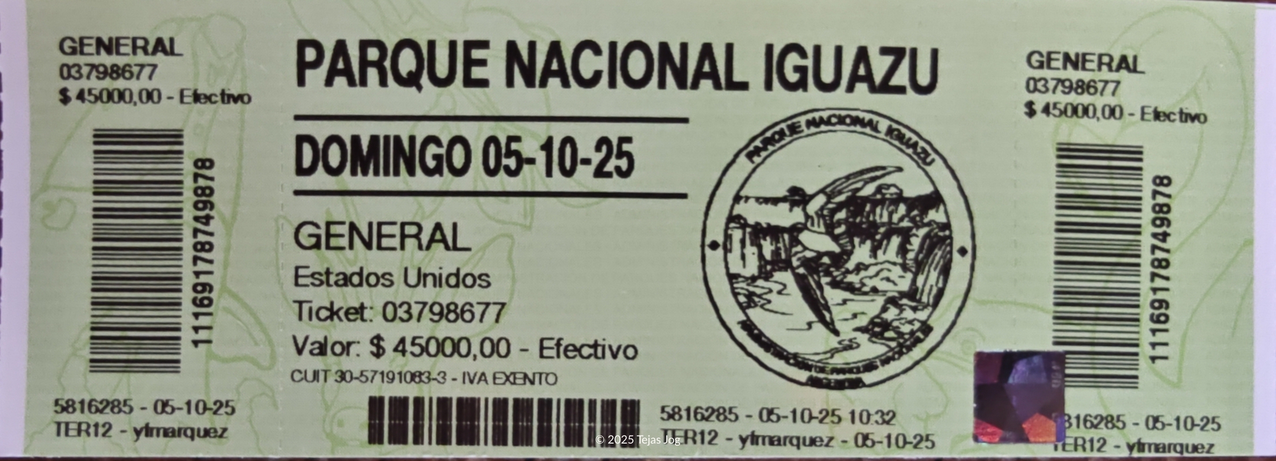 Ticket for Iguazú National Park Ticket for Iguazú National Park