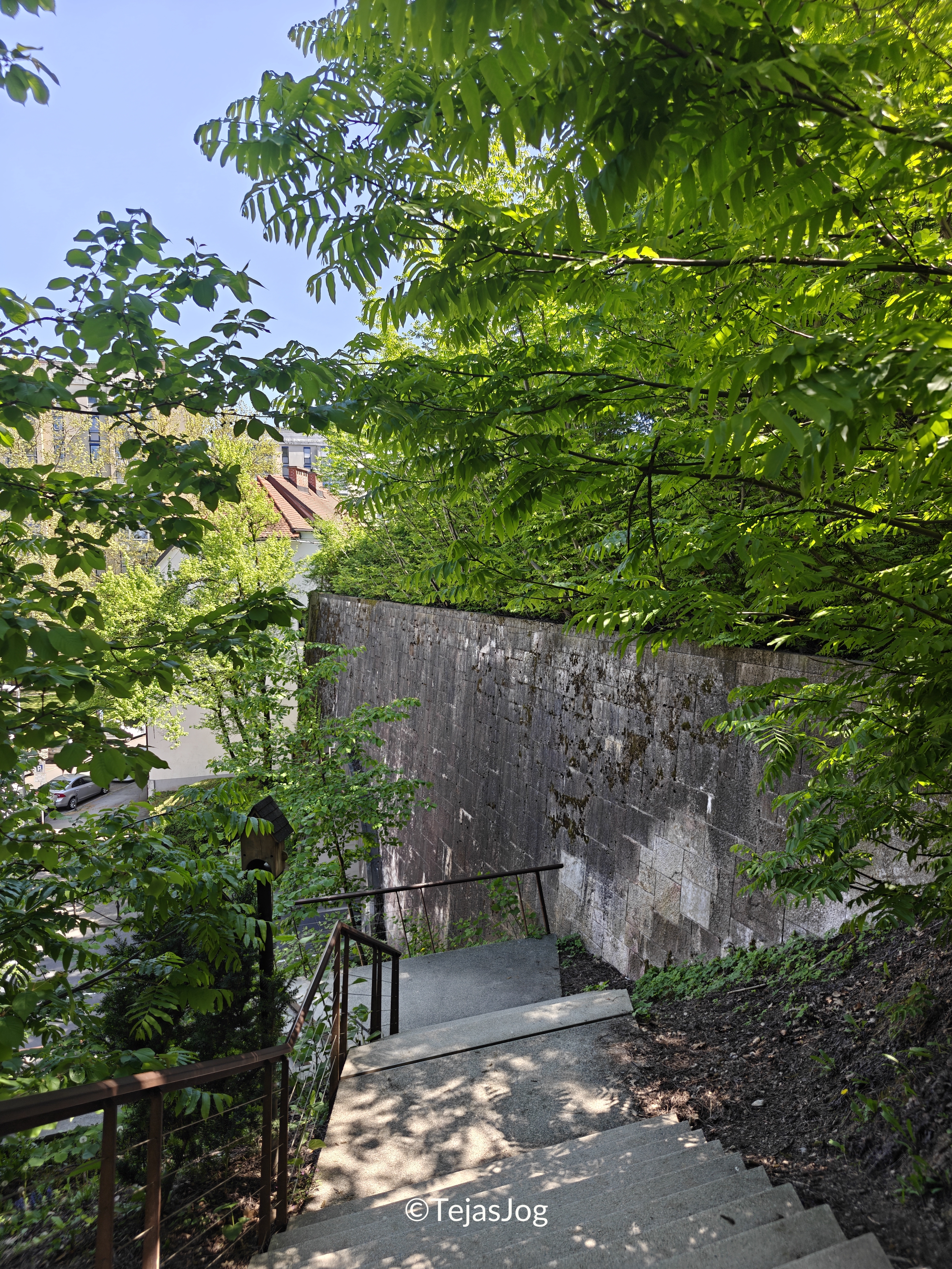 Walking down from Ljubljana Castle