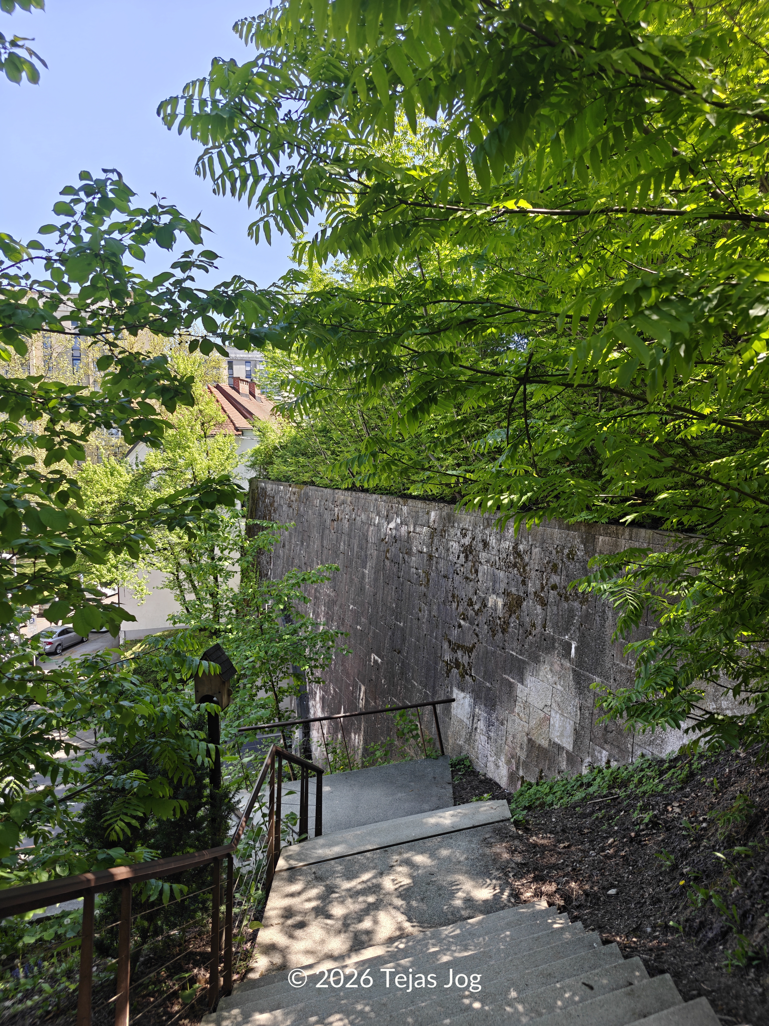 Walking down from Ljubljana Castle