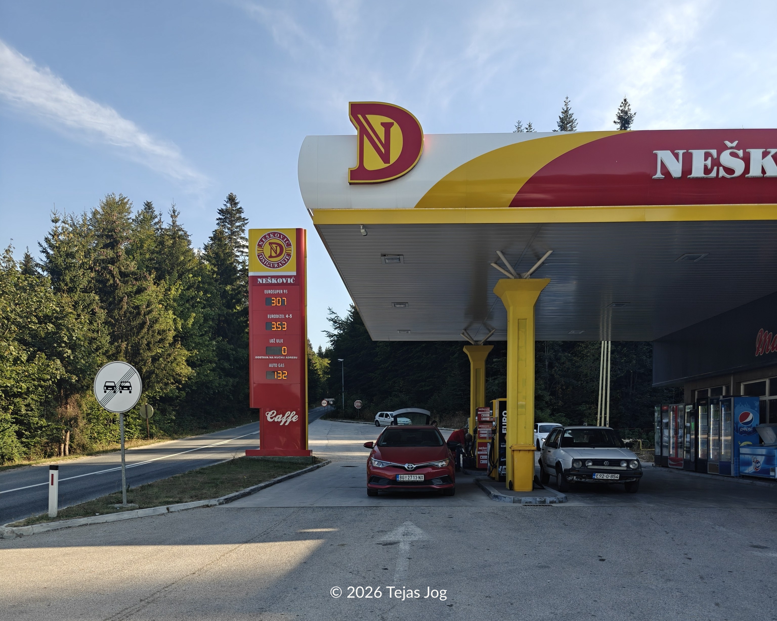 Rest stop just before Han Pijesak