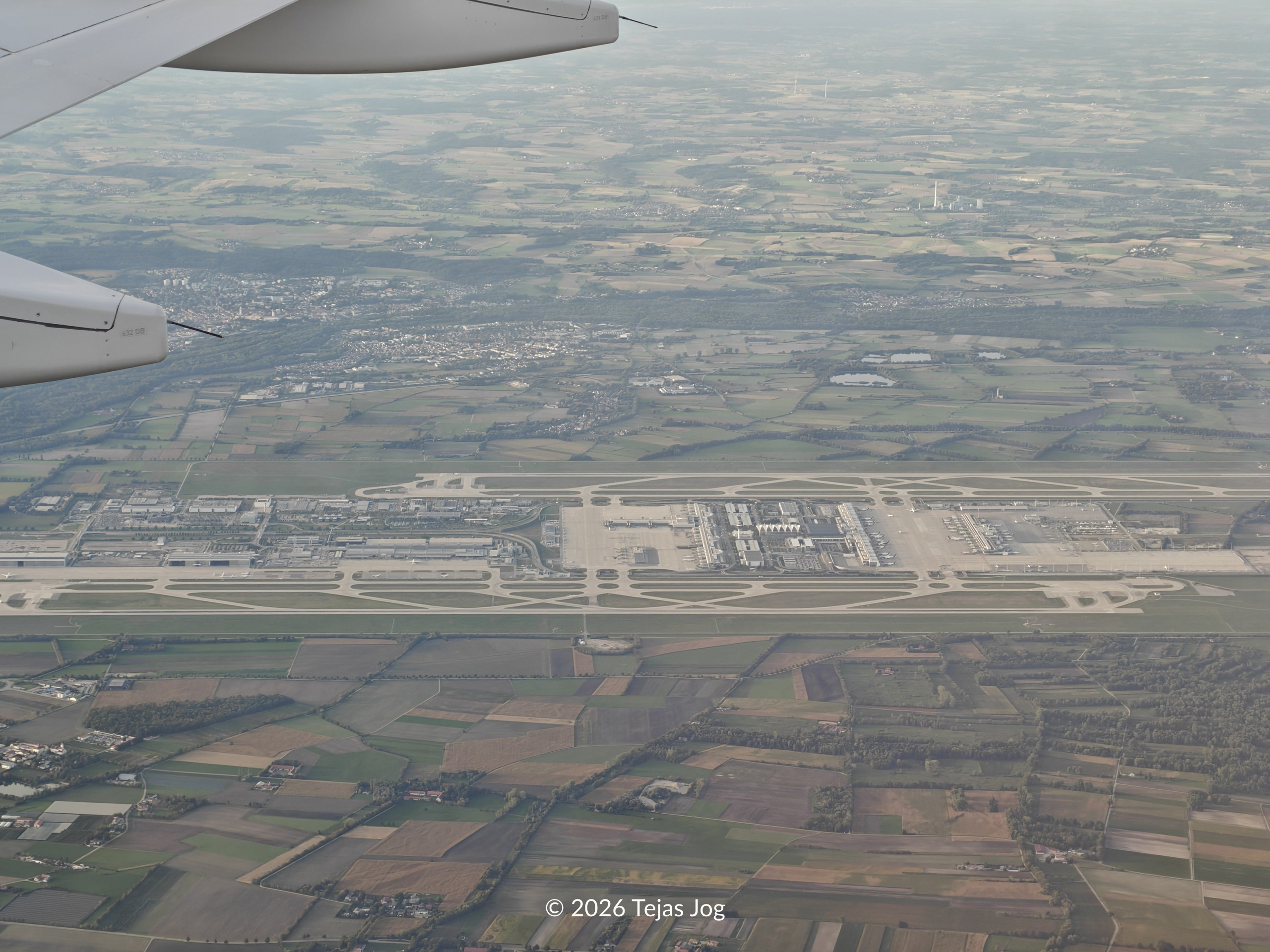 Munich airport seen from LH1737