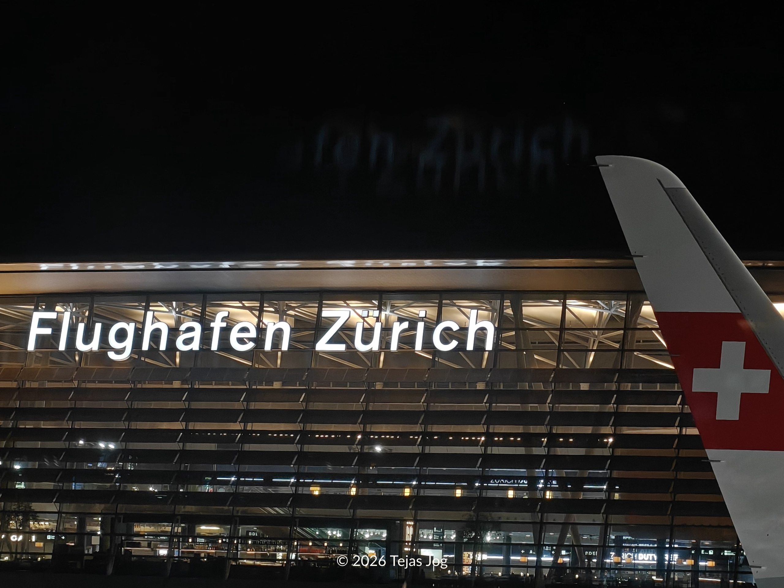 LX1111 at Zurich airport