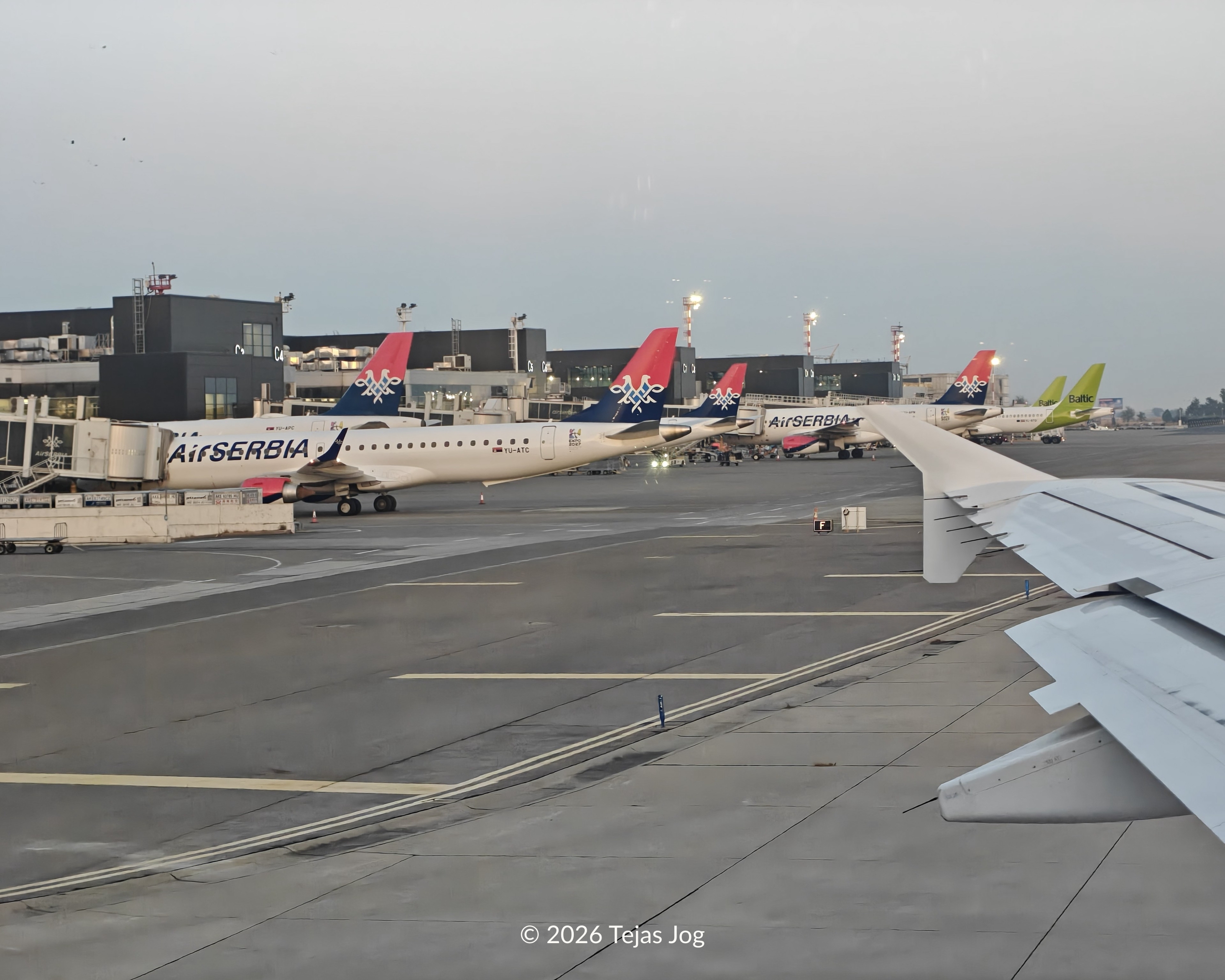 The dominant carrier Air Serbia Belgrade Nikola Tesla Airport