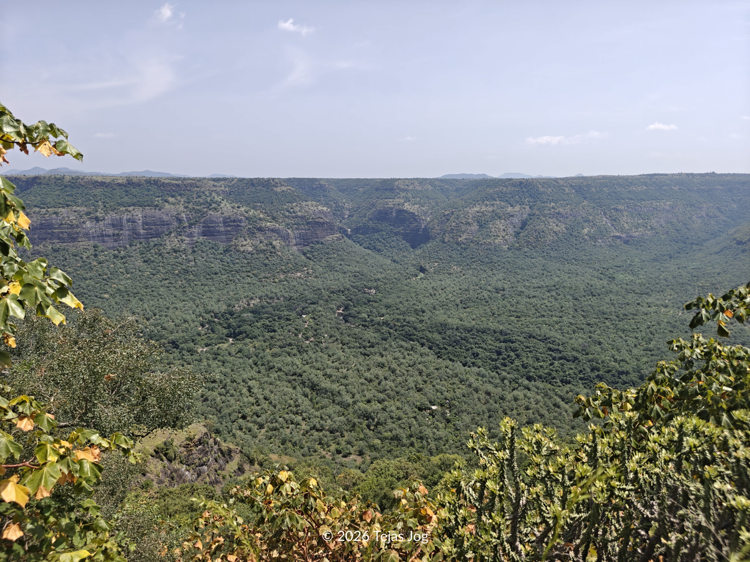 Pitalkhora Buddhist Caves seen from Kanhergad